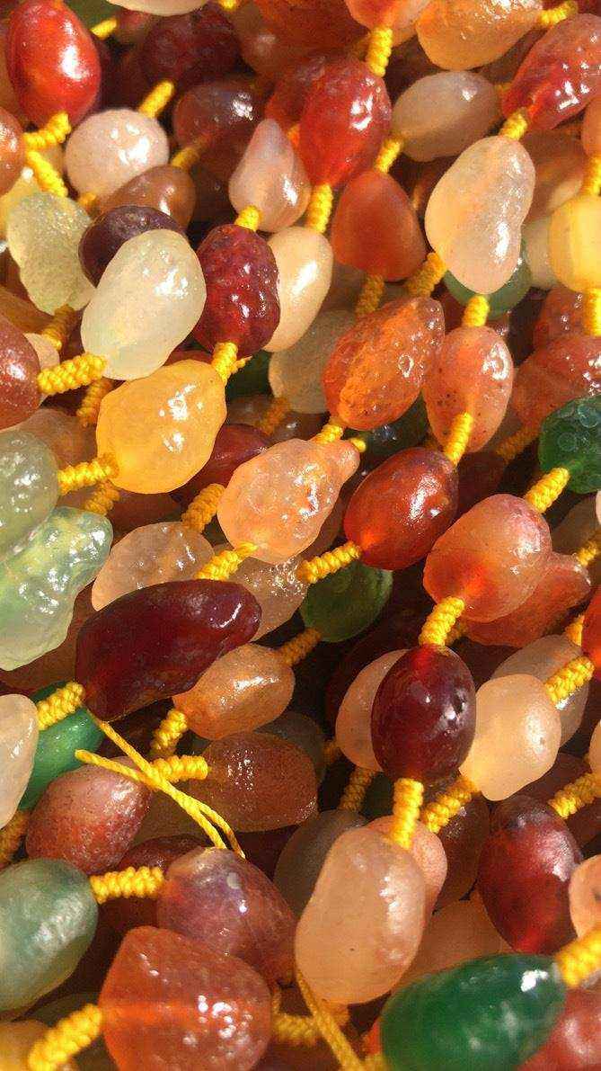 Colorful Natural Alashan Gobi Desert Candy Agate Alxa Chalcedony Waxy