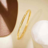 18K Yellow Gold Matte Bangle Bracelet
