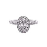 3 CTW DEW Colorless Oval Brilliant Cut Moissanite Sterling Silver Outl