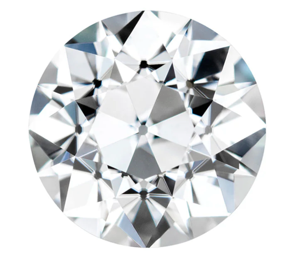 Charles & Colvard Forever One round brilliant moissanite gemstone with IF-VS1 clarity and high hardness.