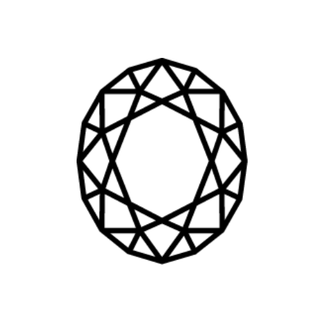 Charles & Colvard Forever One oval shape moissanite gemstone icon