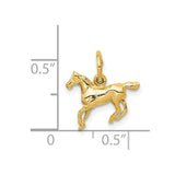 14k Yellow Gold Mini Polished Horse Charm