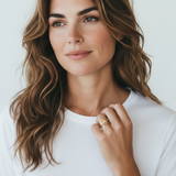 Sapphire Scattered Rainbow Pear Ring in 14K Gold