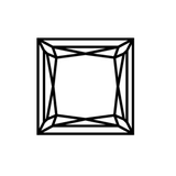 Charles & Colvard Forever One princess shape moissanite with brilliant cut and high clarity quality