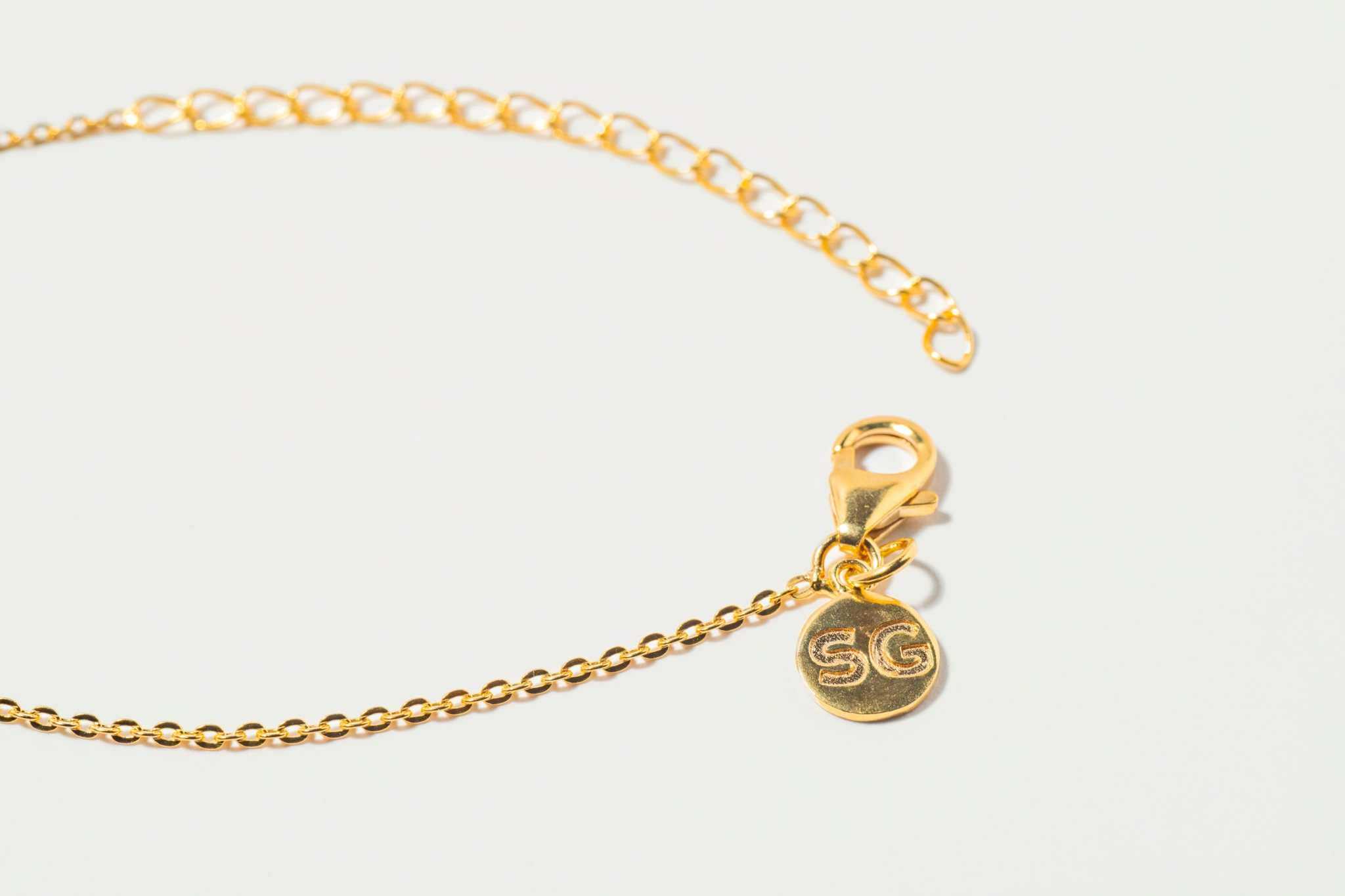 Rishi Bolt Diamond gold vermeil pendant necklace with delicate chain and lobster clasp