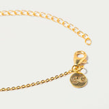 Rishi Bolt Diamond gold vermeil pendant necklace with delicate chain and lobster clasp