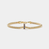 Tidal Tennis 14K Gold Bracelet with diamond-cut design and Italian craftsmanship