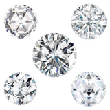 Charles & Colvard Forever One™ round shape moissanite gemstones with high clarity IF-VS1 and excellent brilliance