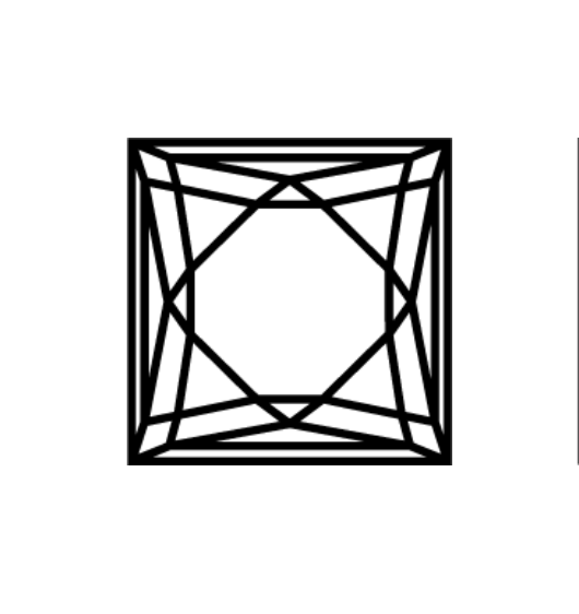 Charles & Colvard Forever One square shape brilliant cut moissanite gemstone icon