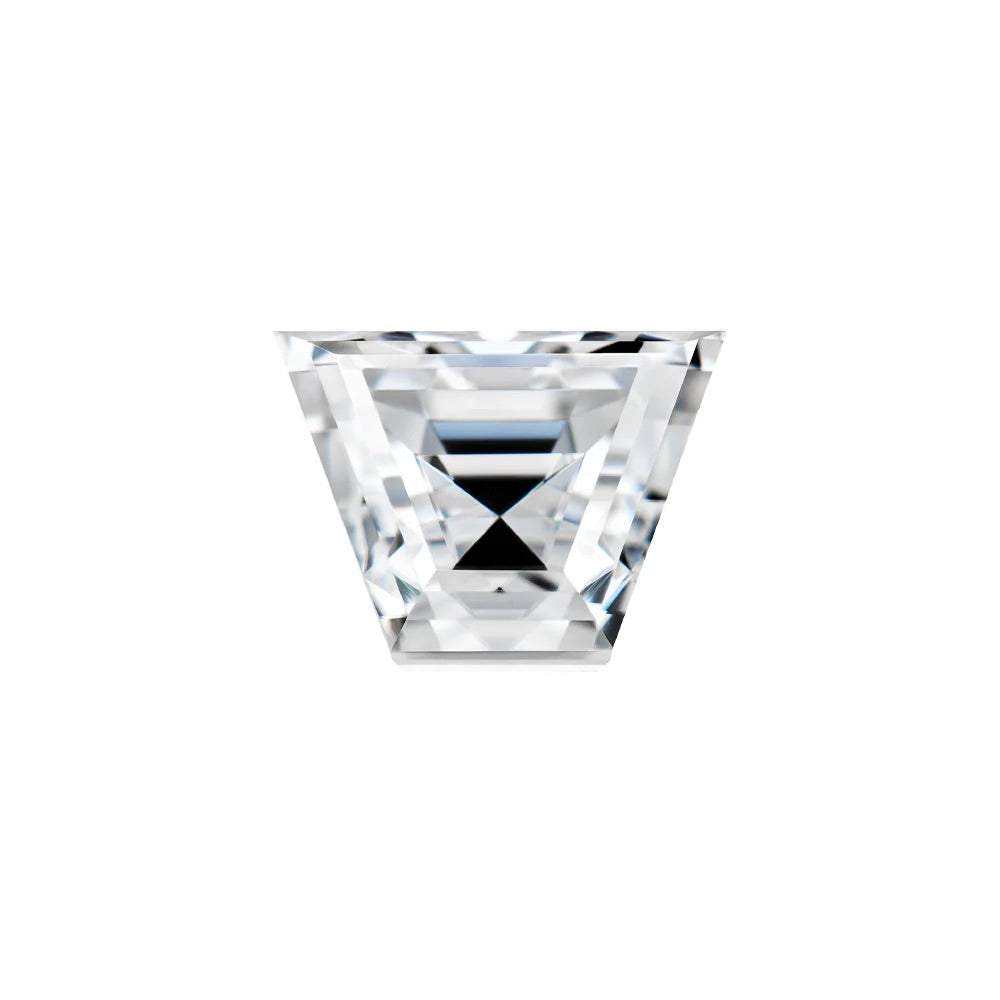 Charles & Colvard Forever One trapezoid shape moissanite gemstone with IF-VS1 clarity and high hardness