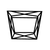 Charles & Colvard Forever One trapezoid shape moissanite gemstone icon illustration