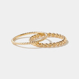 Harwich Thick Gold Rope Ring in 14K yellow gold with a twisted rope design, 2.2mm band width, stackable style.