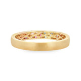 Sapphire Scattered Rainbow Petite Band in 14K Gold