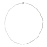 Signature freshwater pearl strand necklace with tiny 3-4mm cultured pearls and stainless steel magnetic clasp