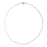 Signature freshwater pearl strand necklace with tiny 3-4mm cultured pearls and stainless steel magnetic clasp