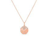 Diamond Scattered Disc Pendant Necklace in 14K Gold