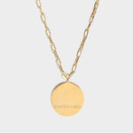Capricorn gold vermeil pendant necklace with 18k gold layer and sterling silver chain