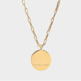 Capricorn gold vermeil pendant necklace with 18k gold layer and sterling silver chain