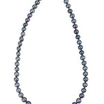 18-inch freshwater pearl strand necklace with peacock-colored cultured pearls and stainless steel magnetic clasp