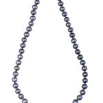 18-inch freshwater pearl strand necklace with 8-9 mm peacock pearls and stainless steel magnetic clasp
