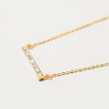 Emlyn Gold Vermeil pendant necklace with sliced raw diamonds on fine gold chain