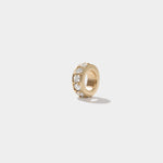 14k solid gold Diamond Rondelle Bead pendant with lab-grown diamonds for necklace or bracelet