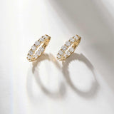 Cairn 3 carat diamond inside outside hoop earrings in 14k gold with lab-grown diamonds