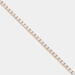 Lab grown diamond tennis bracelet in 14k yellow gold with 5 carats of FG VS quality diamonds