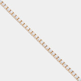 Lab grown diamond tennis bracelet in 14k yellow gold with 5 carats of FG VS quality diamonds