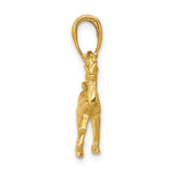 14k Yellow Gold 3D Small Walking Horse Pendant