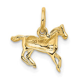 14k Yellow Gold Mini Polished Horse Charm