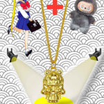 24K Gold Labubu Doll pendant inspired by Sailor Moon, crafted in 999 Fine Gold, collectible pop culture jewelry charm