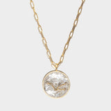 Taurus Gold Vermeil pendant necklace with raw diamonds and rose cut diamonds on an 18k gold vermeil chain