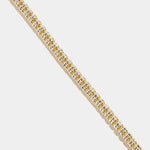 Tidal Tennis 14K Gold Bracelet with diamond cut design in polished yellow gold by Cleo & Me Fine Jewelry
