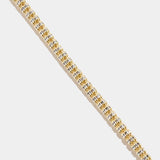Tidal Tennis 14K Gold Bracelet with diamond cut design in polished yellow gold by Cleo & Me Fine Jewelry